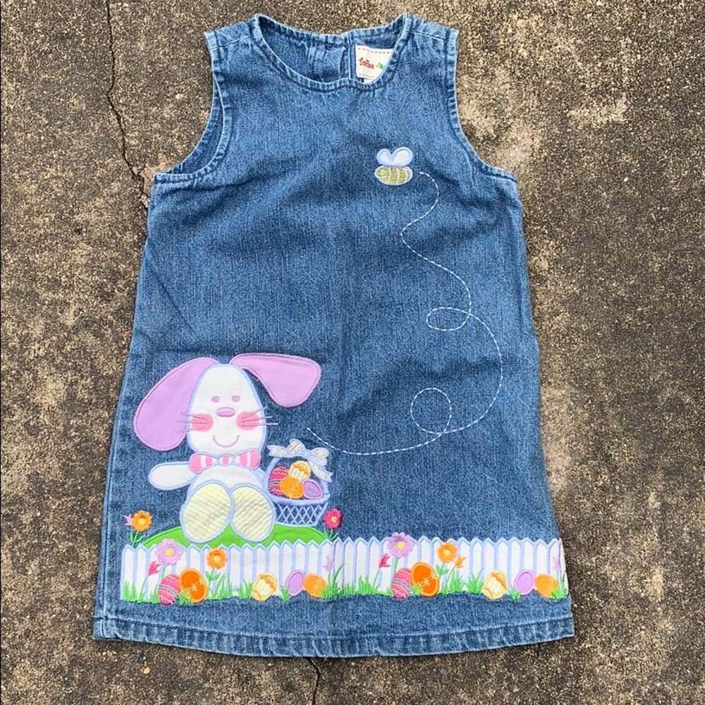 Size 3T Blue Jean Easter Dress